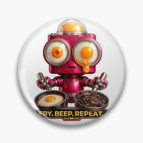 Item preview, Fried Egg Robot: Fry, Beep, Repeat - I can only make fried eggs designed and sold by Surreal Characters & Cute Pups.