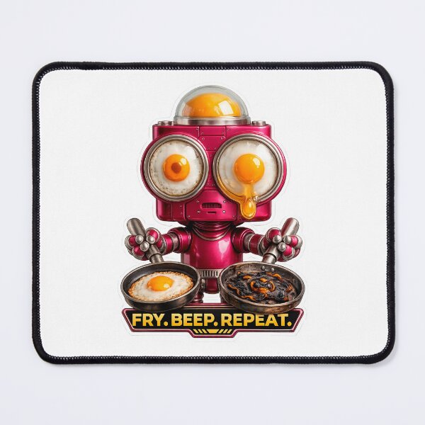 Item preview, Fried Egg Robot: Fry, Beep, Repeat - I can only make fried eggs designed and sold by Surreal Characters & Cute Pups.