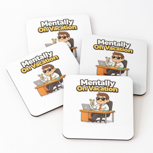 Item preview, Mentally On Vacation Funny Office Worker designed and sold by KP Creative Co.