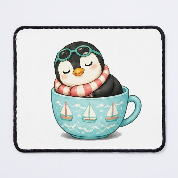 Item preview, Cozy Penguin in a Teacup – Summer Edition designed and sold by Icareis-Studios.