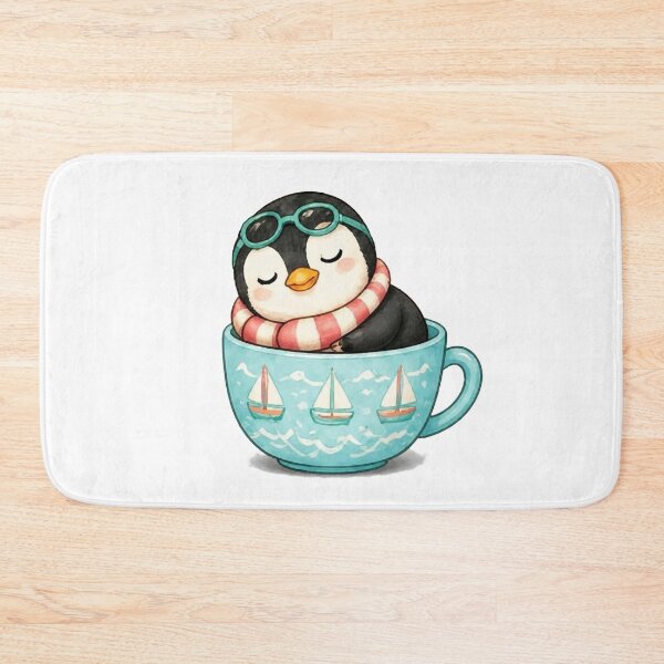 Item preview, Cozy Penguin in a Teacup – Summer Edition designed and sold by Icareis-Studios.