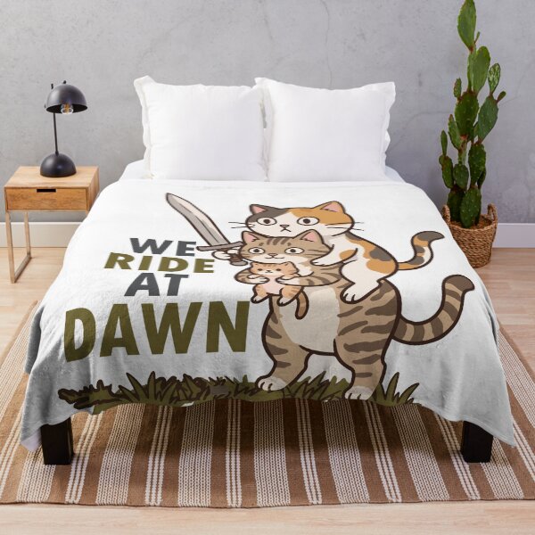 Item preview, We Ride At Dawn Cute Warrior Cats With Sword designed and sold by banglalook.