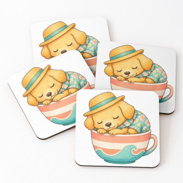 Item preview, Cozy Puppy in a Teacup – Summer Edition designed and sold by Icareis-Studios.