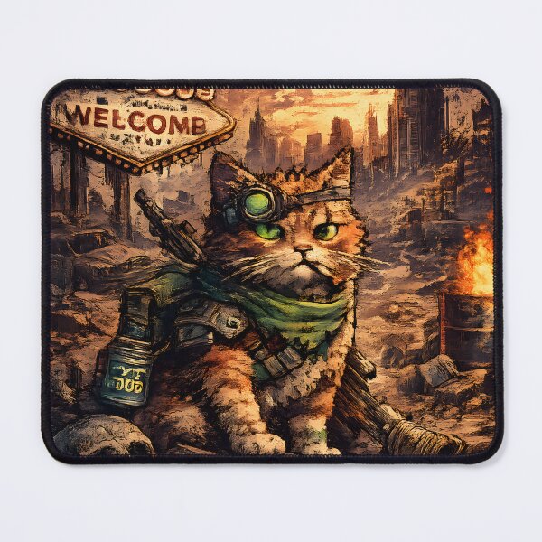 Item preview, Retro Wasteland™: Survivor Cat Arcade Edition - 8-Bit Pixel Art Post-Apocalyptic Gamer Design designed and sold by Ivory Code.