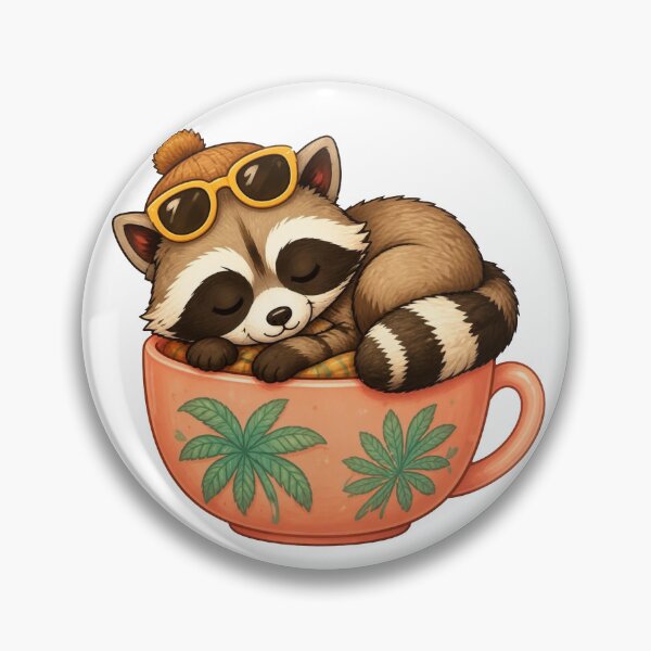 Item preview, Cozy Raccoon in a Teacup – Summer Edition designed and sold by Icareis-Studios.