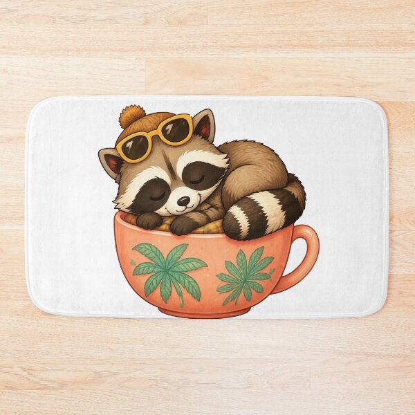 Item preview, Cozy Raccoon in a Teacup – Summer Edition designed and sold by Icareis-Studios.