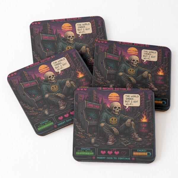Item preview, Retro Wasteland™: Still Alive Arcade Edition - Pixel Art Dark Humor Post-Apocalyptic Design |8-Bit Survivor Aesthetic designed and sold by Ivory Code.