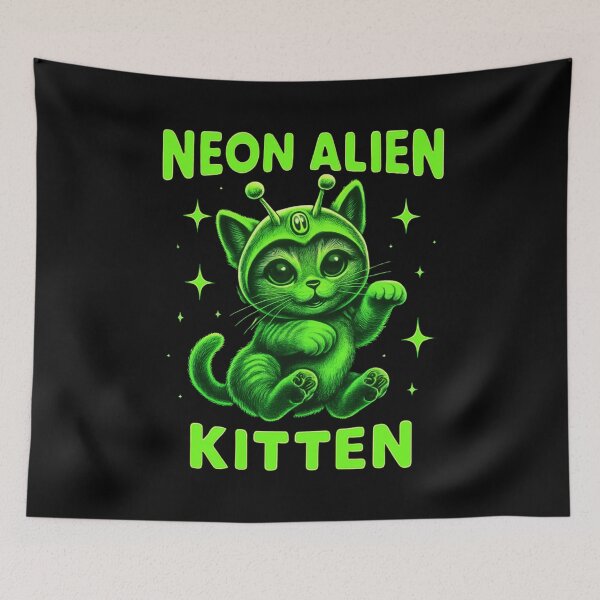 Item preview, Neon Alien Kitten designed and sold by SiarheiYur.