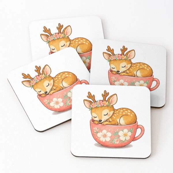 Item preview, Cozy Reindeer in a Teacup – Summer Edition designed and sold by Icareis-Studios.
