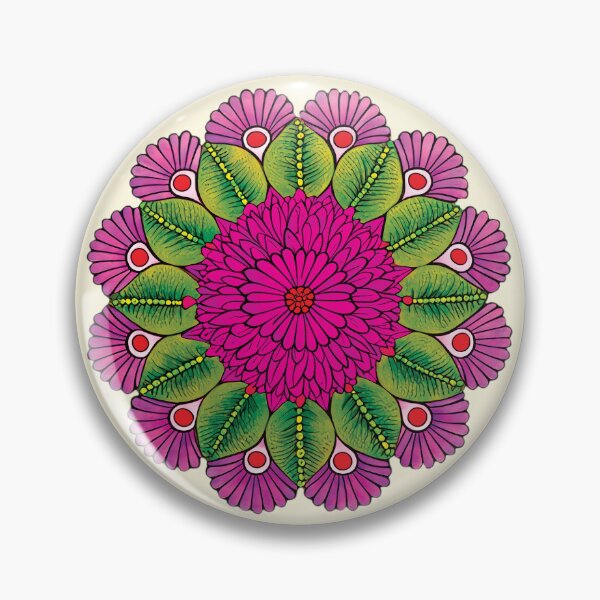 Item preview, Folk Mandala designed and sold by CharlottePlaceArt.
