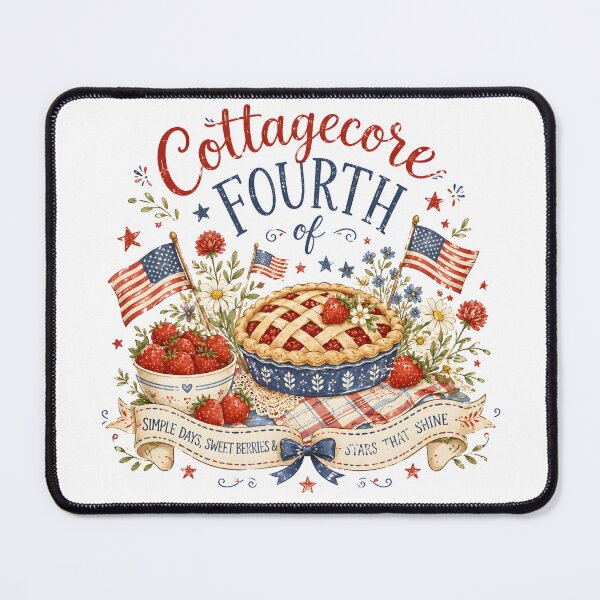 Item preview, Cottagecore Fourth Strawberry Pie Patriotic Fourth Of July Graphic designed and sold by Craft Design Alchemy.