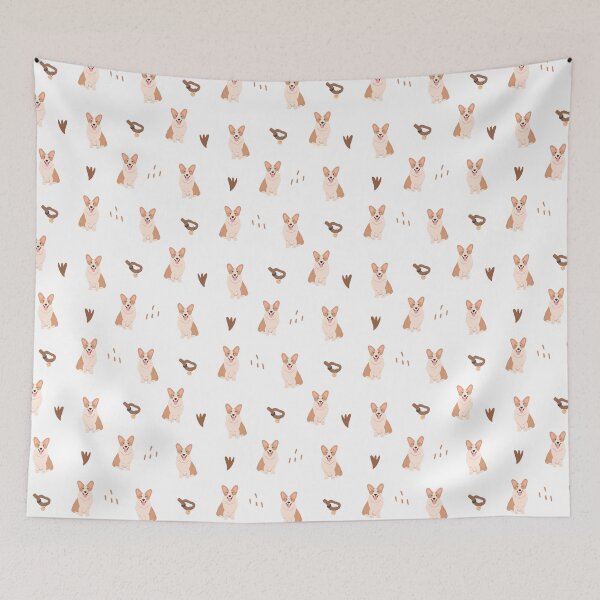 Item preview, Cute Welsh Corgi Dog Pattern designed and sold by svitlaarty.