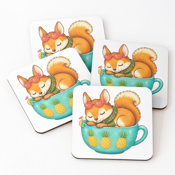 Item preview, Cozy Squirrel in a Teacup – Summer Edition designed and sold by Icareis-Studios.