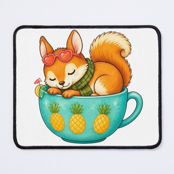 Item preview, Cozy Squirrel in a Teacup – Summer Edition designed and sold by Icareis-Studios.