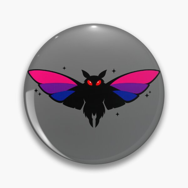 Item preview, Bisexual Pride Mothman Cryptid Gothic Queer Icon Sticker designed and sold by ArcanePrintsxo.