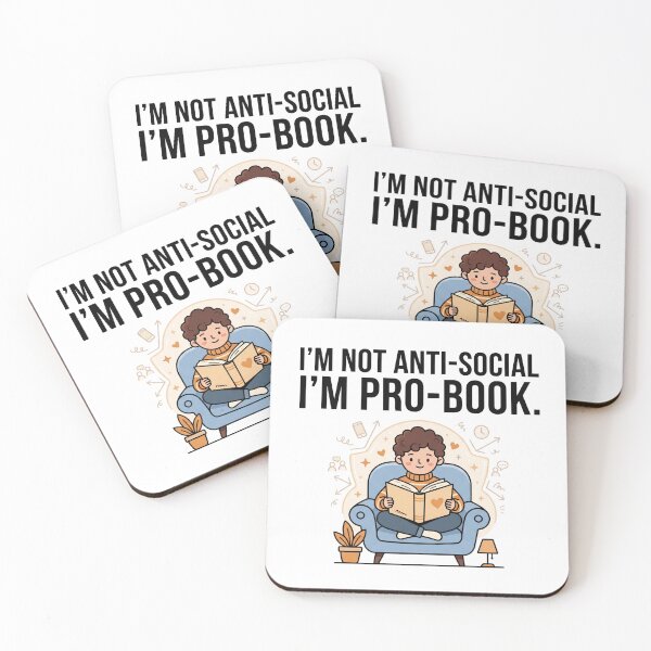 Item preview, I’m Not Anti-Social I’m Pro-Book Funny Reader designed and sold by LikeDrop.
