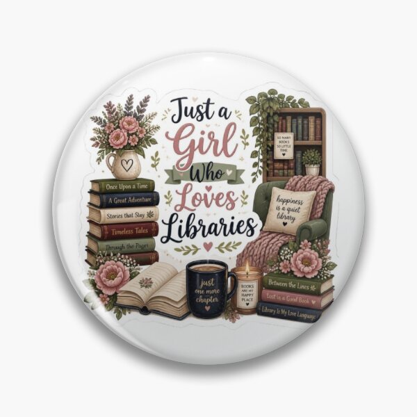Item preview, Just a Girl Who Loves Libraries Sticker designed and sold by Stylestickers55.
