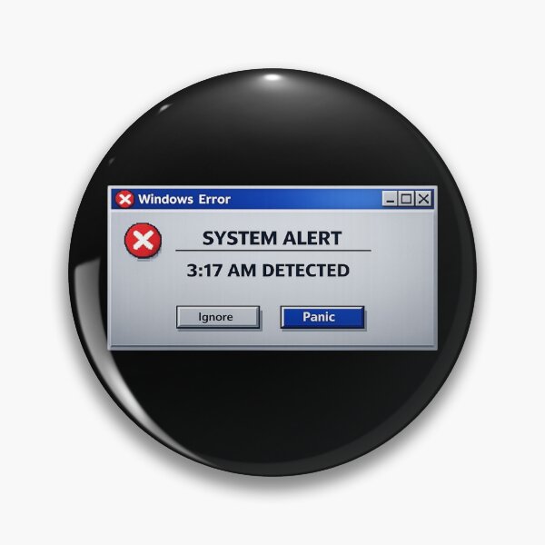Item preview, WINDOWS ERROR 3:17 AM — Retro Liminal Tech Sticker designed and sold by Timeless Junction.