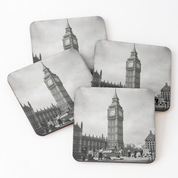 Item preview, Building Big Ben - Antique Victorian London Photography designed and sold by Melian Vintage.