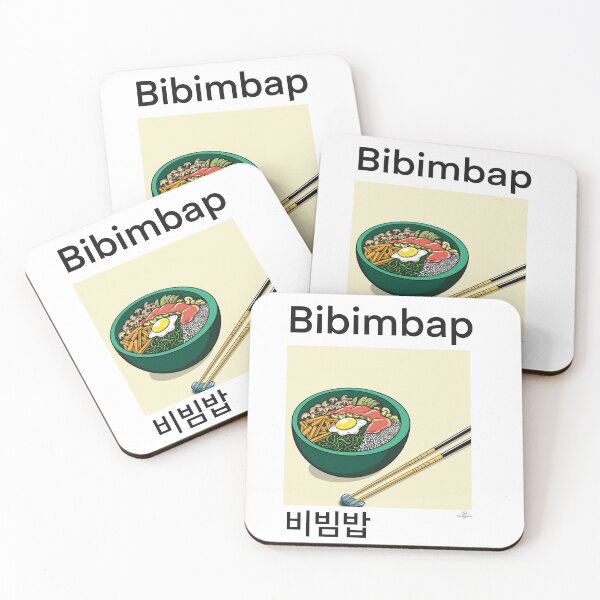 Item preview, Bibimbap Bowl - Korean Food Cuisine Illustration art decor designed and sold by TAWN ILLUSTRATIONS.