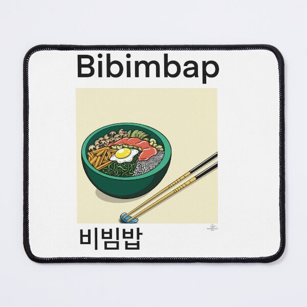 Item preview, Bibimbap Bowl - Korean Food Cuisine Illustration art decor designed and sold by TAWN ILLUSTRATIONS.