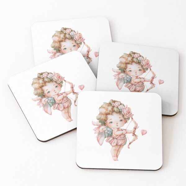 Item preview, Sweet Romantic Cupid Angel With Roses And Heart designed and sold by EL-Lebedenko.
