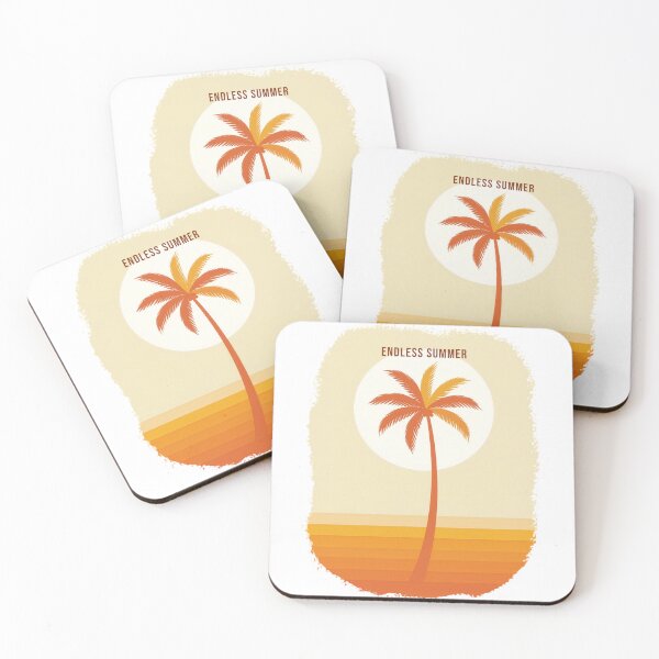 Item preview, Retro sunset palm tree vintage 70s beach summer aesthetic warm tropical surf wall art designed and sold by icemanphotos.