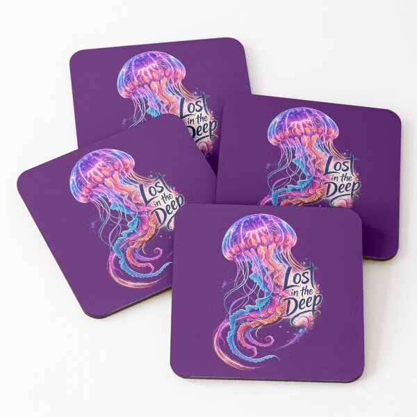 Item preview, Lost in the Deep Jellyfish – Bioluminescent Ocean Fantasy Art designed and sold by RadekArt.
