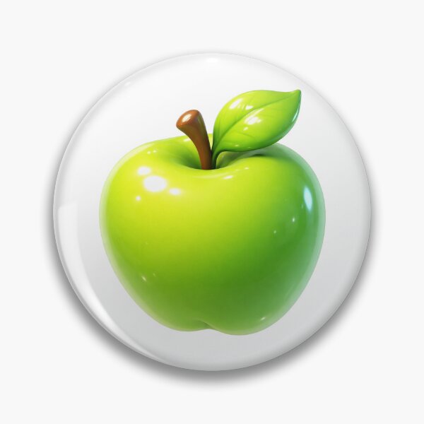 Item preview, Green Apple 3D Glossy Fruit Illustration – Bright Kitchen Decor Art designed and sold by lenalenspod.
