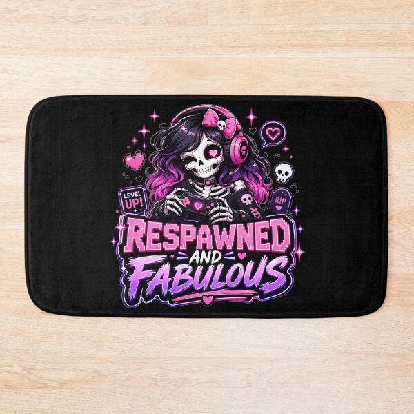 Item preview, Respawned And Fabulous Gamer Girl Skeleton Funny Gifts for Streamer designed and sold by BadhbhArt.