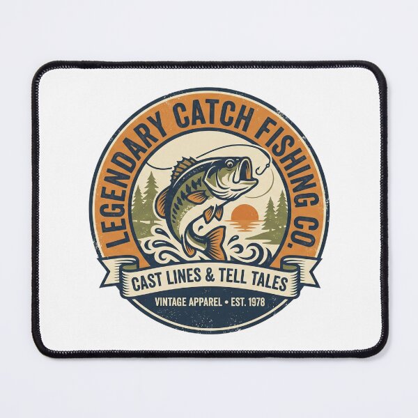 Item preview, Legendary Catch Fishing Co Vintage Fishing Badge designed and sold by LikeDrop.