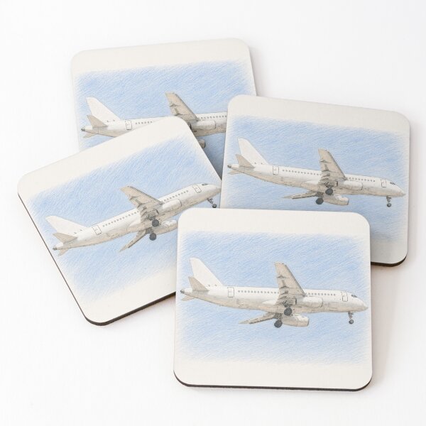 Item preview, Airplane on Final Approach – Colored Pencil Aviation Illustration designed and sold by EMaviation_.