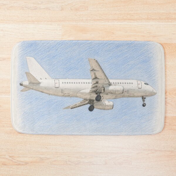 Item preview, Airplane on Final Approach – Colored Pencil Aviation Illustration designed and sold by EMairplanes.