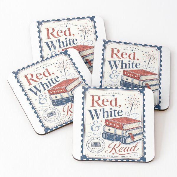 Item preview, Red White And Read Patriotic Book Lover Fourth Of July Graphic designed and sold by Craft Design Alchemy.