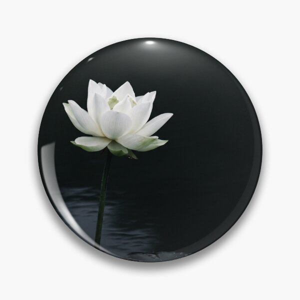 Item preview, White Lotus in Darkness | Japanese Wabi-Sabi Art | Zen Minimalist Print designed and sold by KUZU-NOHA.