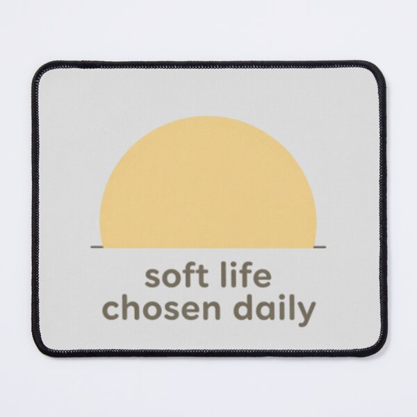 Item preview, Soft Life Chosen Daily – Minimalist Aesthetic Typography Design designed and sold by CosmicQuietLab.