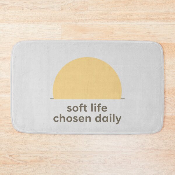 Item preview, Soft Life Chosen Daily – Minimalist Aesthetic Typography Design designed and sold by CosmicQuietLab.