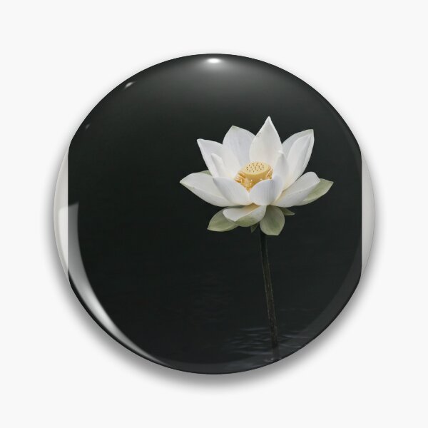 Item preview, White Lotus in Darkness | Japanese Wabi-Sabi Art | Zen Minimalist Print designed and sold by KUZU-NOHA.