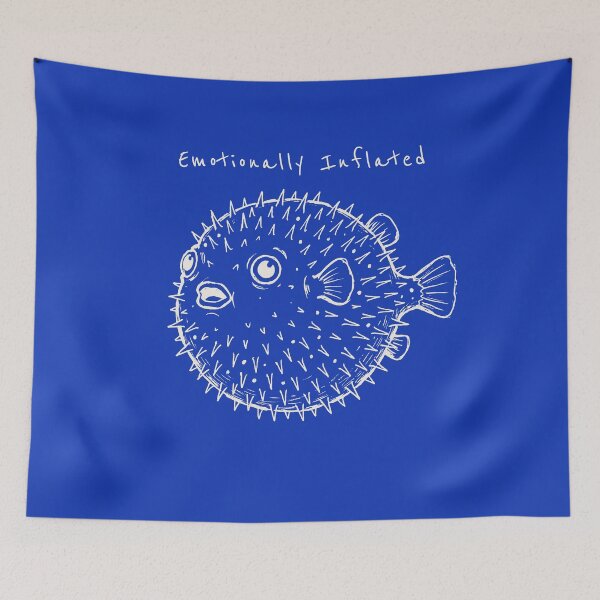 Item preview, Emotionally Inflated | Pufferfish Ocean Humor Illustration designed and sold by Lumi-Bloom.