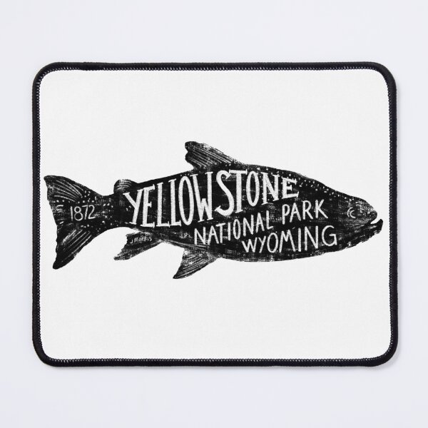 Item preview, Yellowstone National Park Trout Label designed and sold by John Morris Illustration.