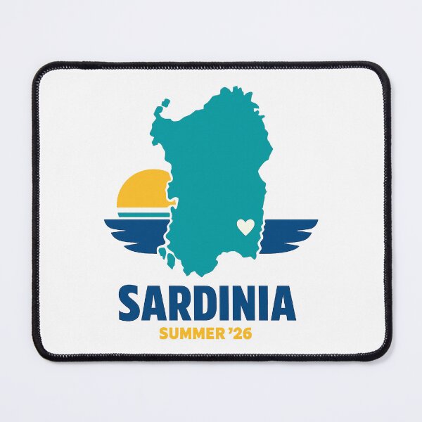 Item preview, Sardinia Summer 2026 Island Souvenir Heart Map designed and sold by pirminio.