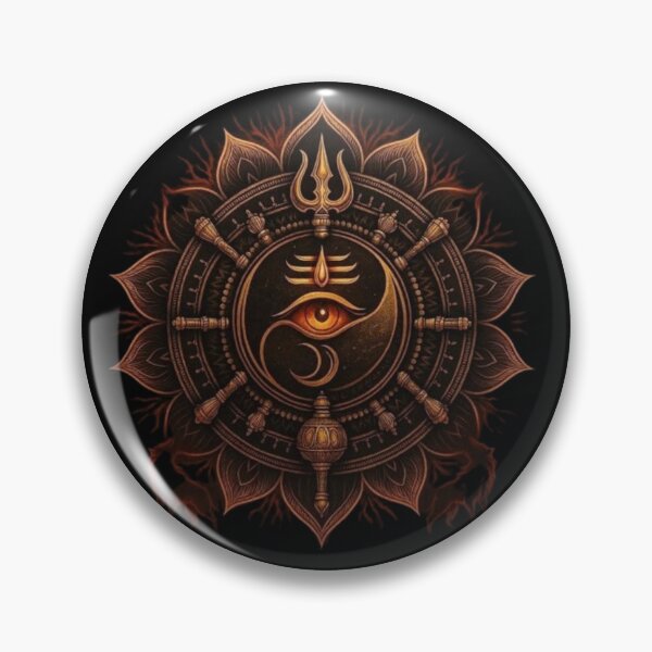 Item preview, Mystic Mahadev third eye mandala- sacred Shiva spiritual art  designed and sold by BlueHillsJanot.