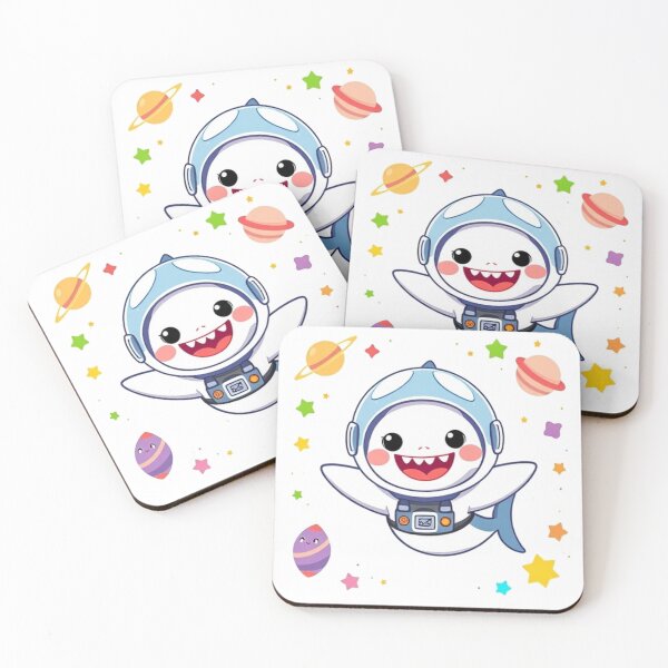 Item preview, ? Astronaut Shark – Cute Space Kids T-Shirt Design designed and sold by SunnyDesign82.