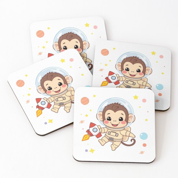Item preview, ? Astronaut Monkey – Cute Space Kids T-Shirt Design designed and sold by SunnyDesign82.