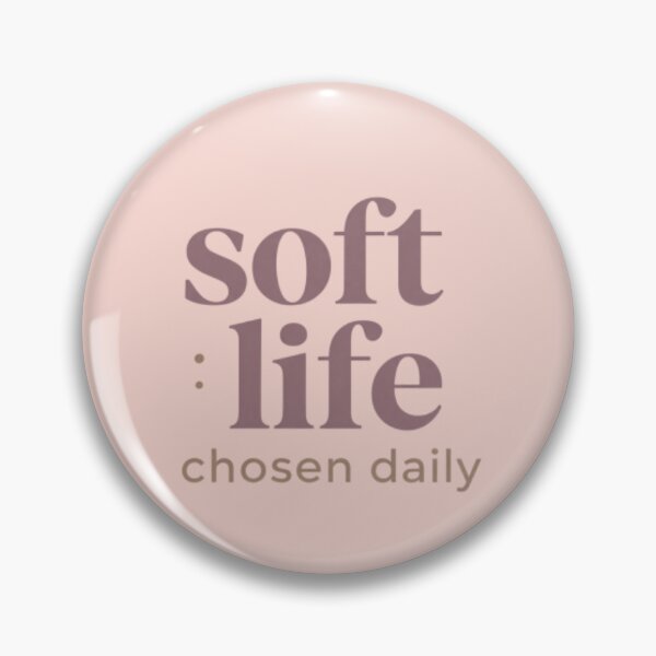Item preview, Soft Life Chosen Daily – Inspirational Self Care Typography Design designed and sold by CosmicQuietLab.