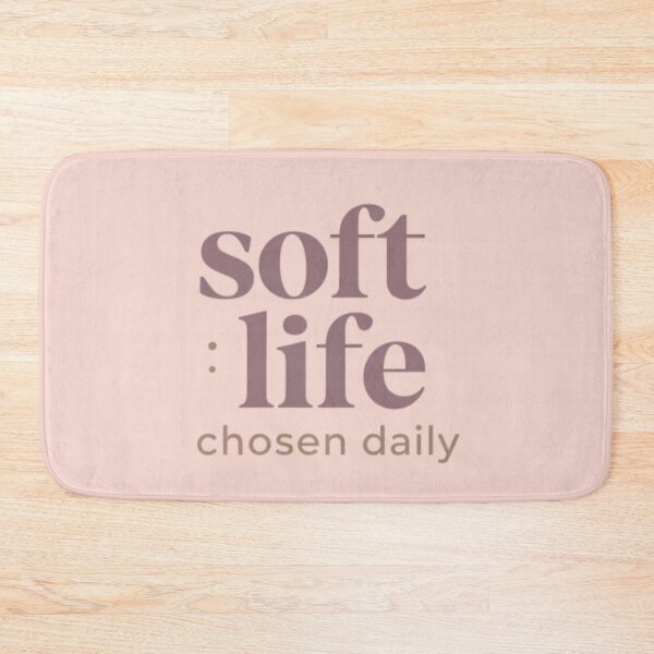 Item preview, Soft Life Chosen Daily – Inspirational Self Care Typography Design designed and sold by CosmicQuietLab.