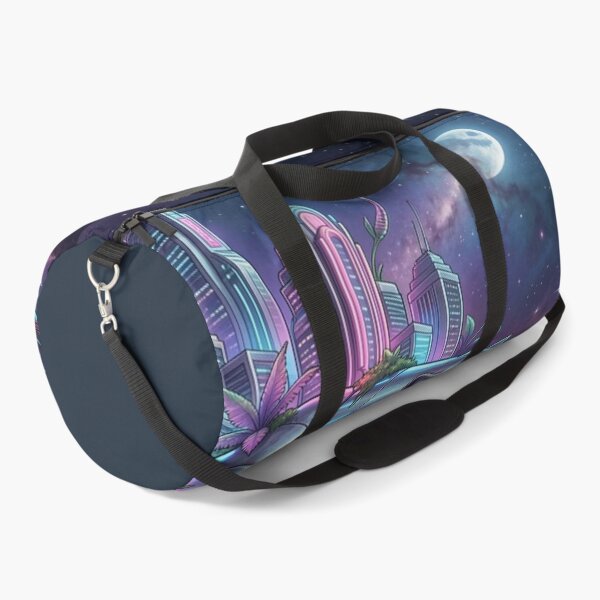 Item preview, Retrofuturistic city on the back of a bioluminescent panther in interstellar space designed and sold by FotoworldEdel.