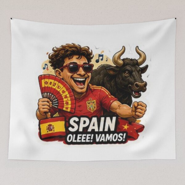 Item preview, Spain 2026 Cartoon Football Fan Design designed and sold by syndia2209.
