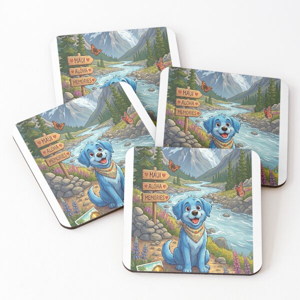 Item preview, Memories Cute Blue Dog Mountain Adventure designed and sold by pensational.