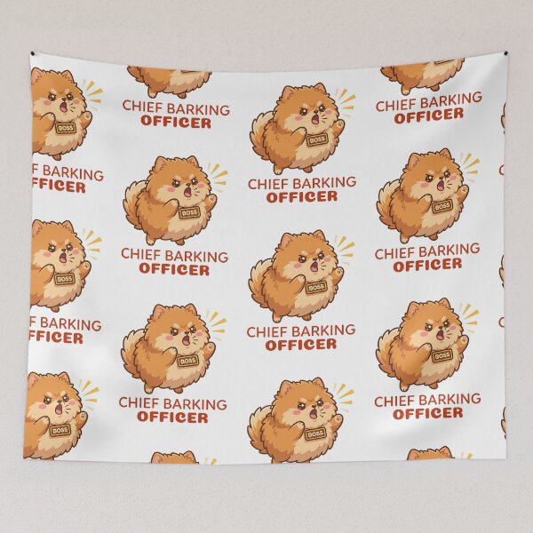 Item preview, Pomeranian Chief Barking Officer designed and sold by GlitchedTees.